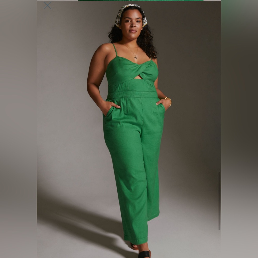 Maeve cutout linen jumpsuit size 16